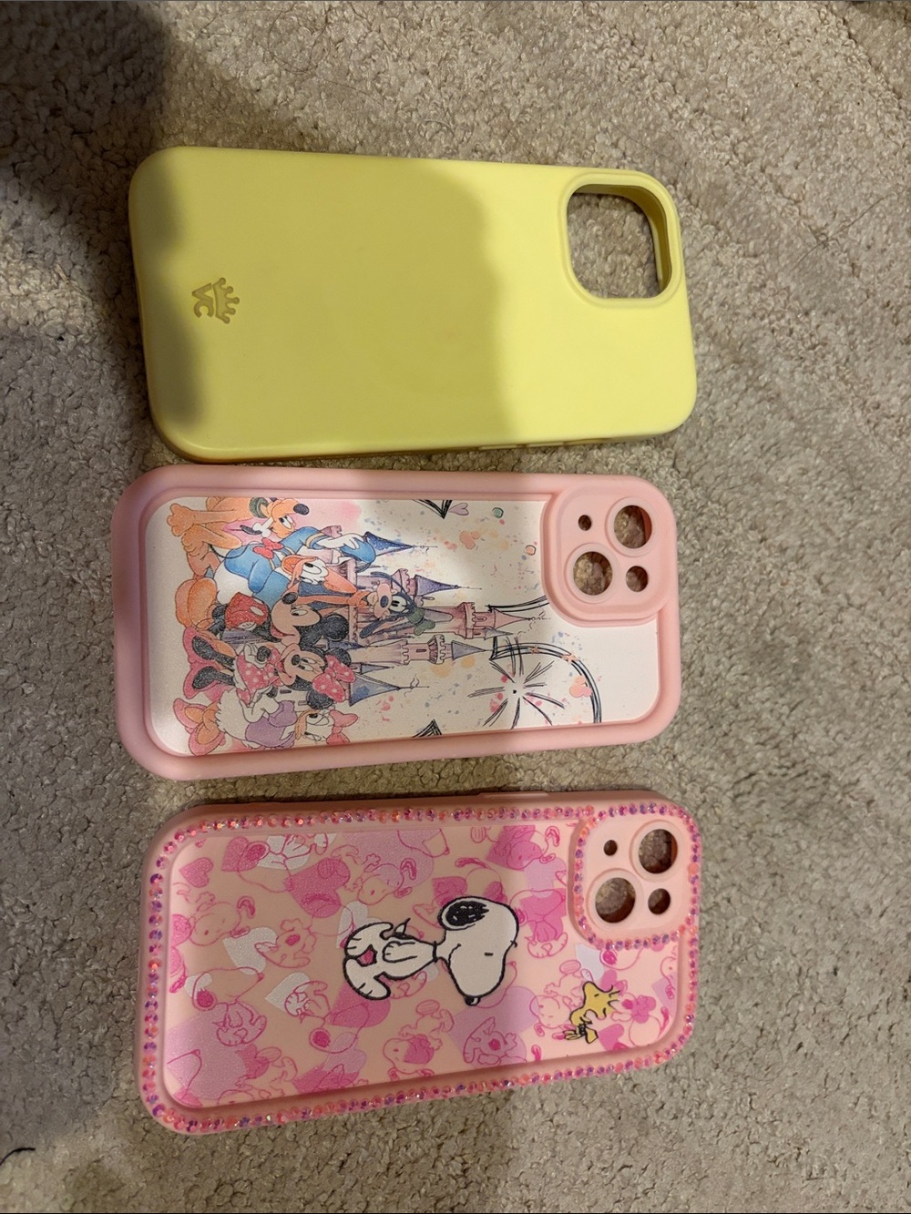 Yellow and Pink Cartoon iPhone Cases - Multi-Pack